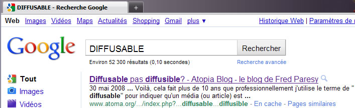 diffusible ou diffusable