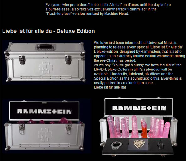 Rammstein - coffret dildos for pussies