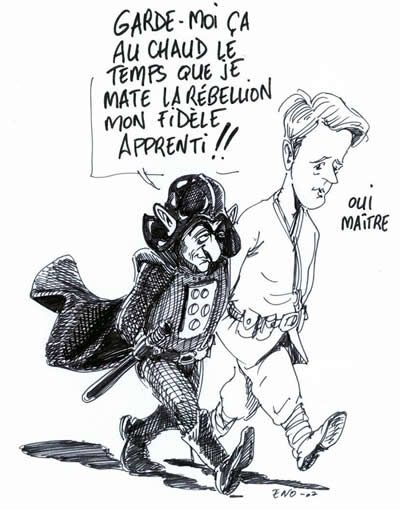 le padawan de Sarkozy... par Eno - http://www.eno-caricatures.com
